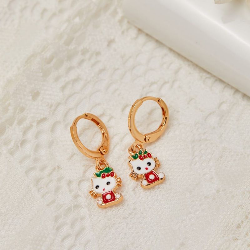 Anting Hello kitty merah Anti Karat Cantik