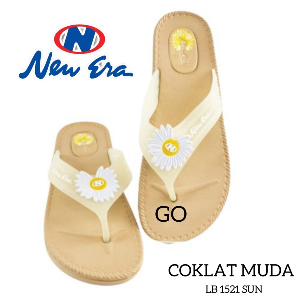 BB NEW ERA LB E 1521 SUN &amp; LB E 9010 Sandal Jepit Wanita Sendal Karet Original