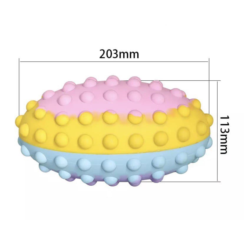 Pop It Rugby Bola New Football Needoh Stress Ball Fidget Toys Squishy Mainan Anak DNA Autism ADHD Toy Viral New 2022
