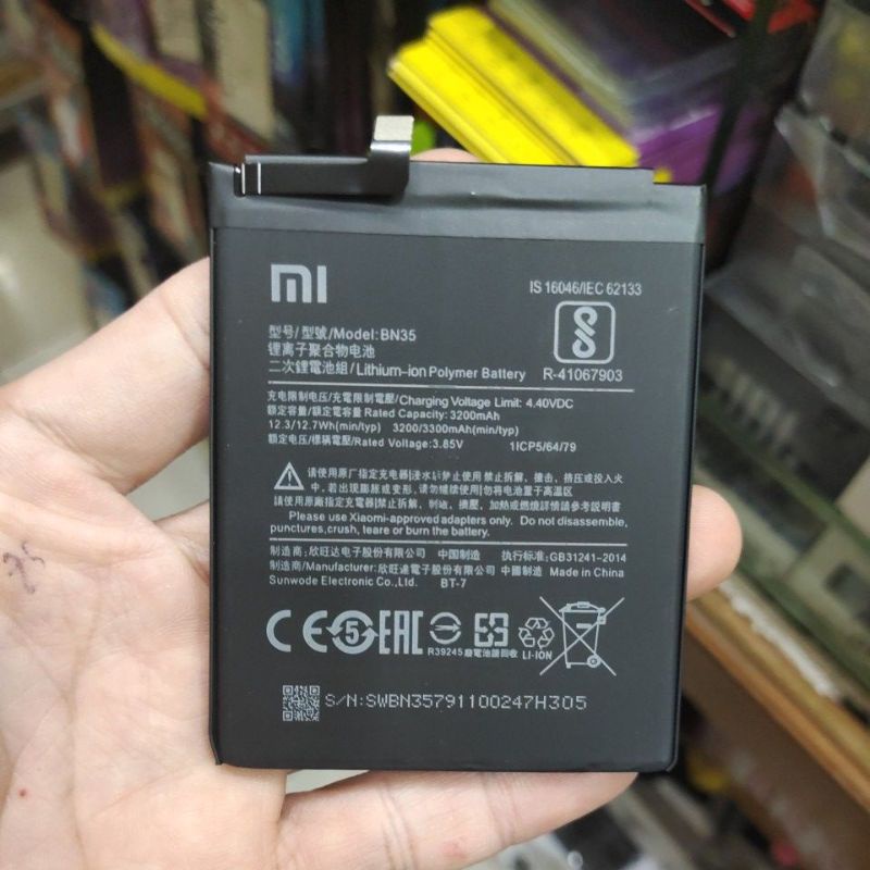 XIAOMI REDMI 6A / BN37 , XIAOMI REDMI 5 / BN35 , XIAOMI REDMI 7A / BN49 , XIAOMI MI5 / MI 5 / BM22  baterai battery batt batre battle