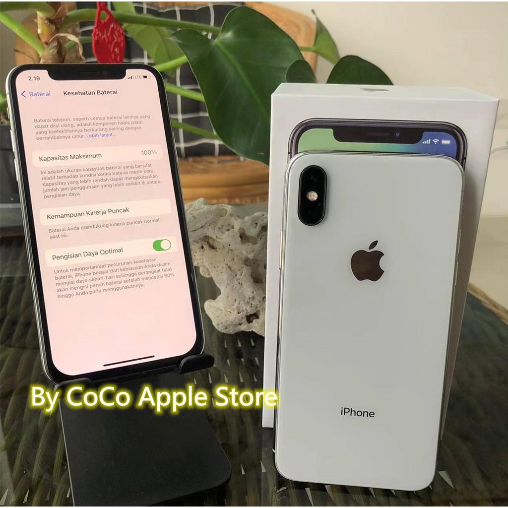 iPhoneX 64GB All Sim Silent Fullset Original Second Mulus100% Like New 3utools All Green ( Garansi 1 Tahun)