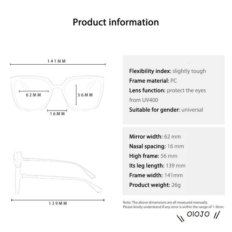 Kacamata Hitam Anti UV400 Bingkai Besar Untuk Wanita ol2