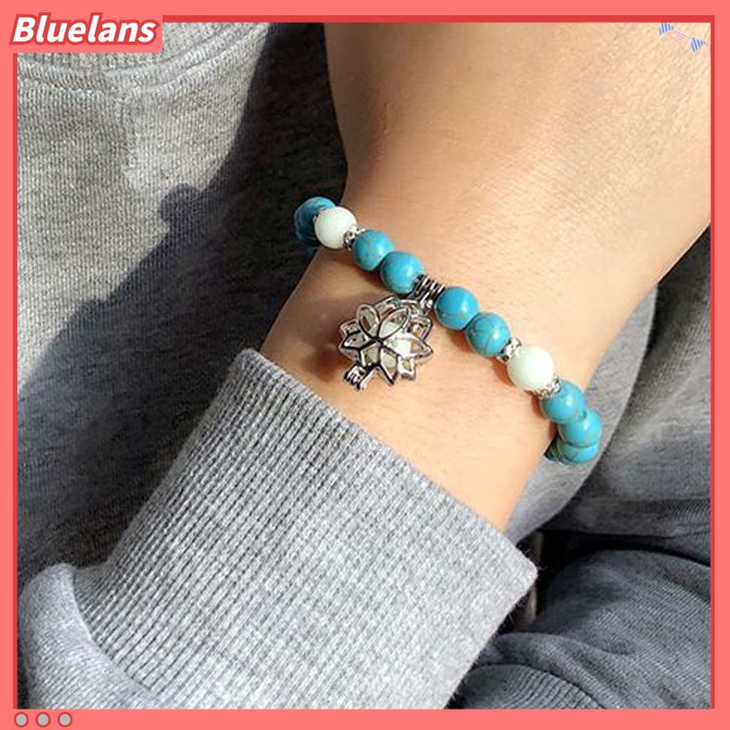 Gelang Manik-Manik Turquoise Imitasi Luminous Elastis Untuk Wanita