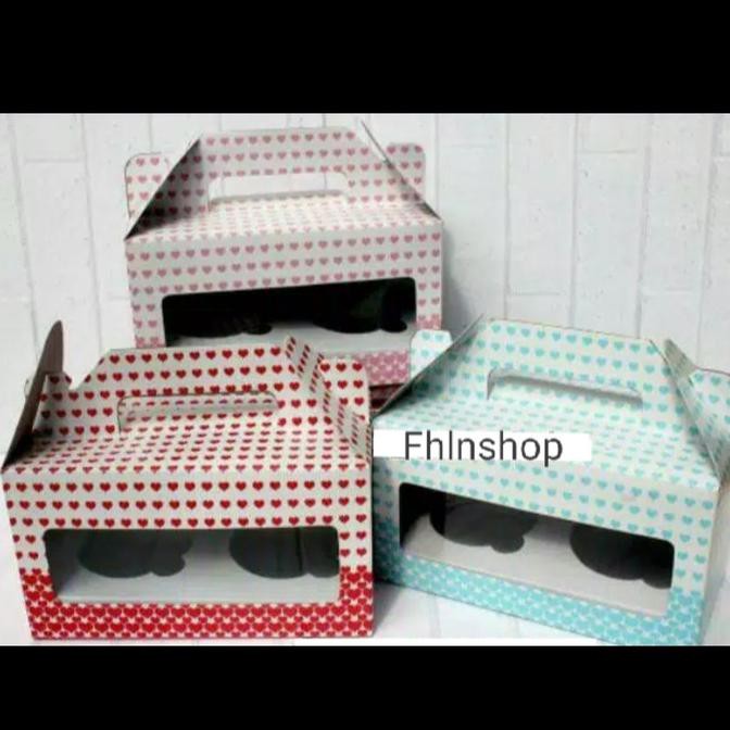

Best Seller Kotak Kue/Box Cupcake Isi 2 Cake/ Dus Makanan/ Souvenir Hampers - Biru