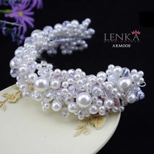 [STOK TERBATAS] AKSESORIS SANGGUL MUTIARA WEDDING HEADPIECE HIJAB ARM002