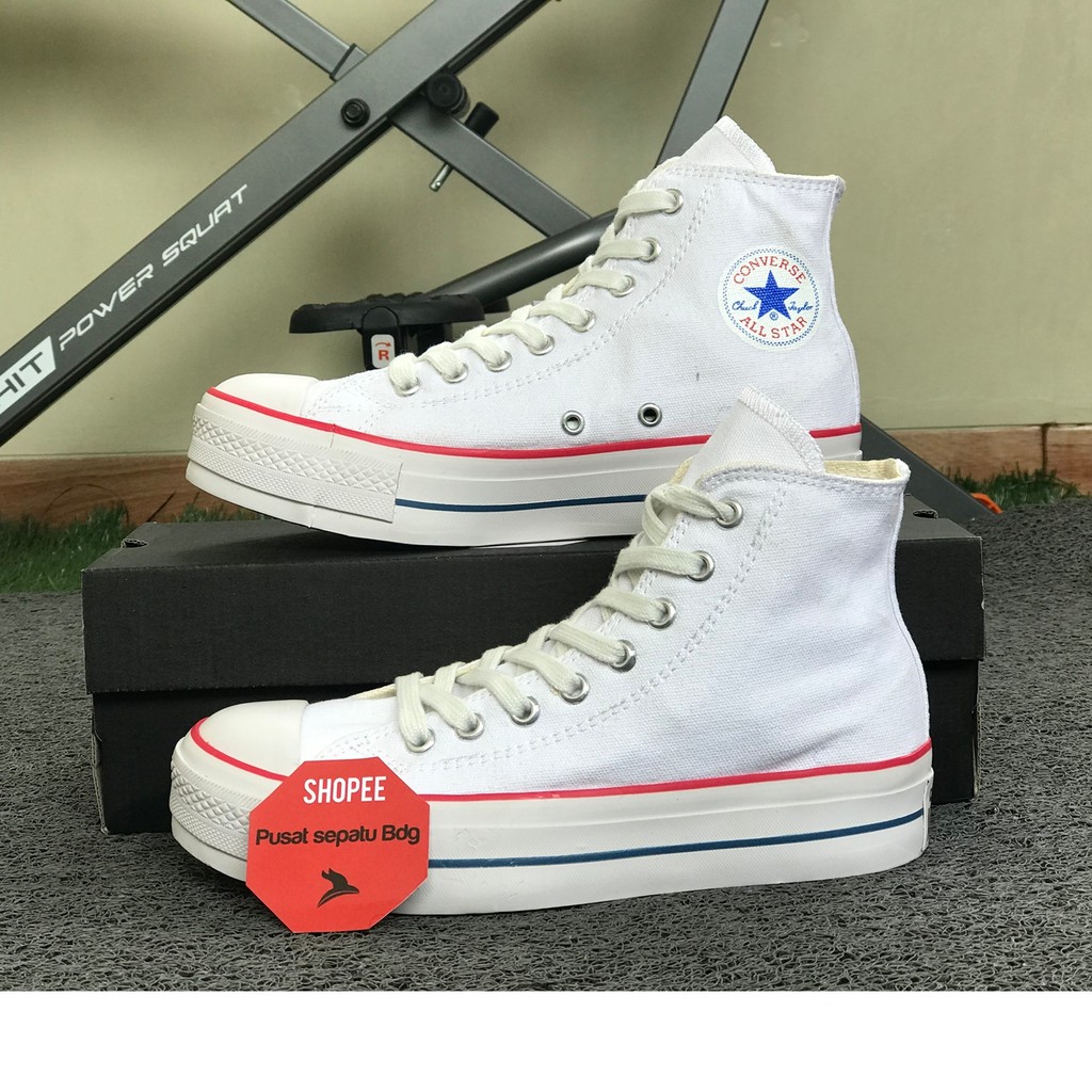 Sepatu Converse Platform High Full White