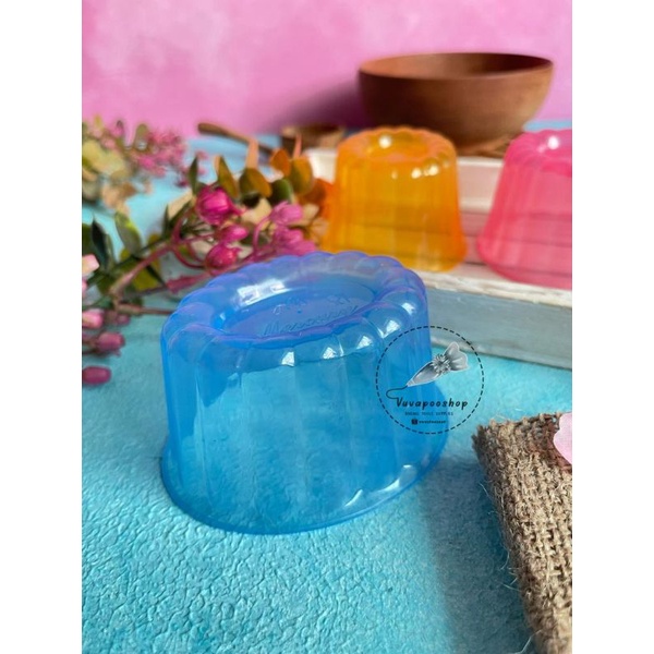 Cup Jelly Oval isi 12pcs / Cup Puding Jelly Agar / Cetakan Puding Plastik