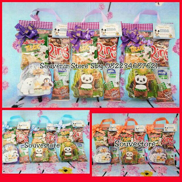 Souvenir Snack Ulang tahun / paket lunch box / paket murah / bingkisan murah/ lunch box + snack