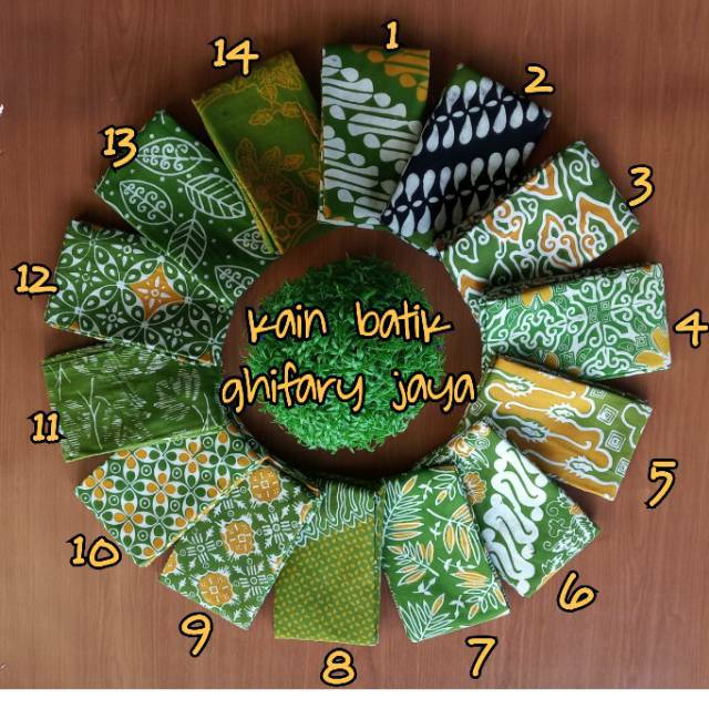 SQ KAIN BATIK CAP HANDMADE GARUTAN SERIE WARNA HIJAU / SERAGAM BRIDESMAID WANITA PRIA / BATIK ORI