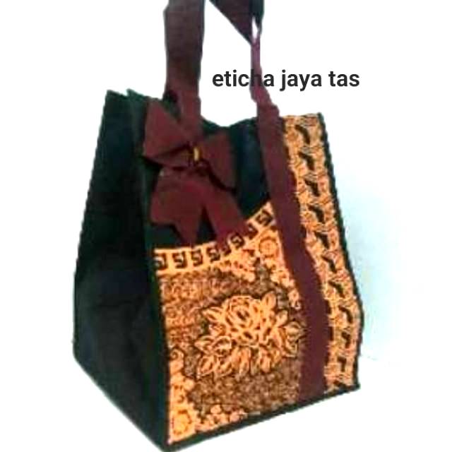 Tas hajatan spunbond batik mewah serempang pita pinggir 22(NSS)