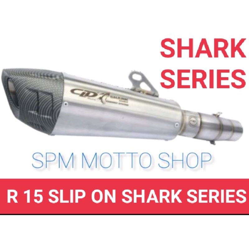 KNALPOT ONLY CLD RACING SLIP ON R.15 TYPE SHARK SERIES ORIGINAL
