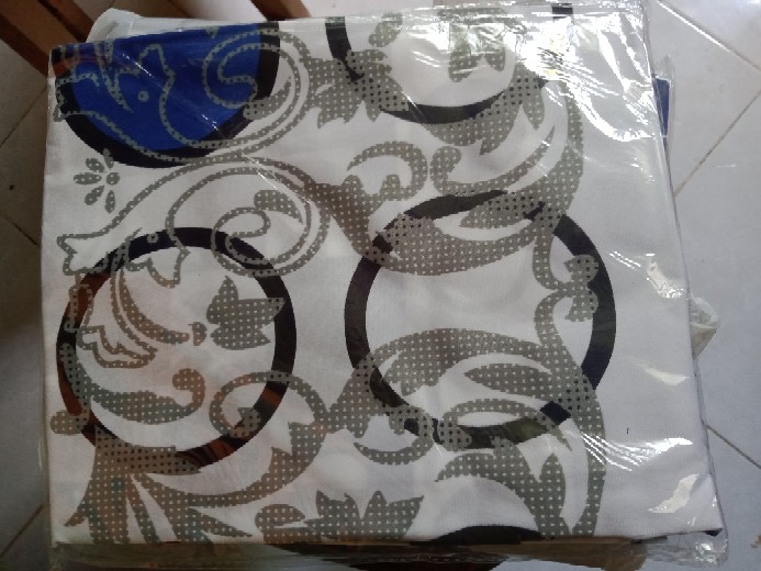 Gorden Pintu Gorden Jendela Motif Bunga Shabby Bunga Rose Merah Pink Ungu Biru Rainbow Tali Perekat