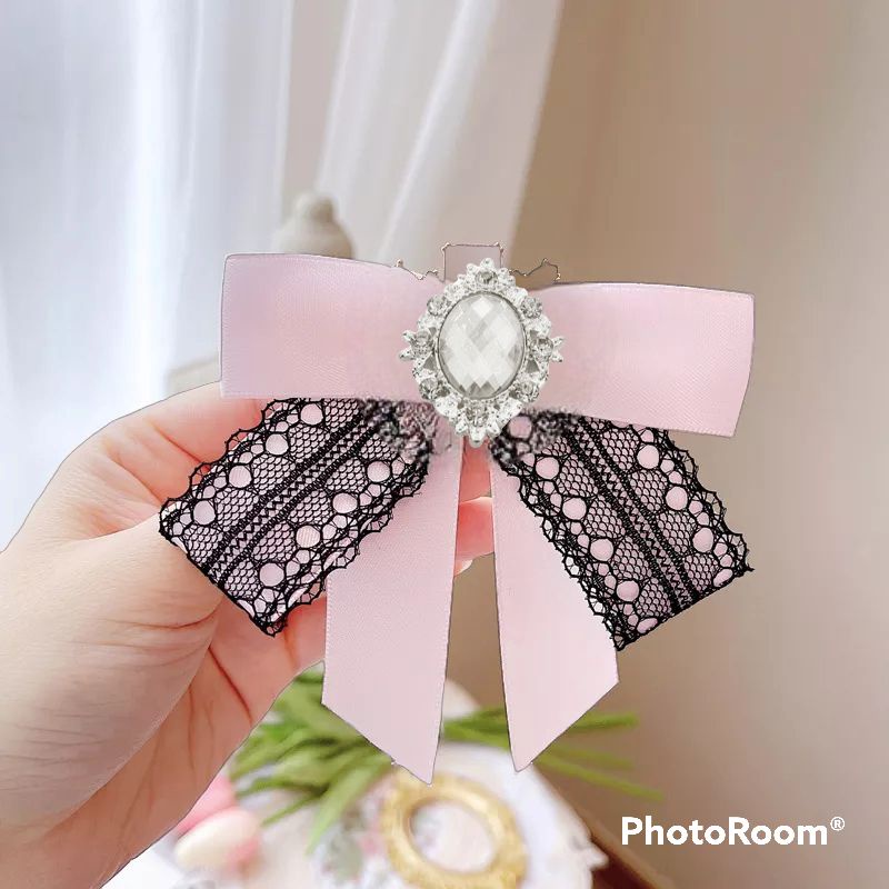 pita aplikasi korean ribbon brooch