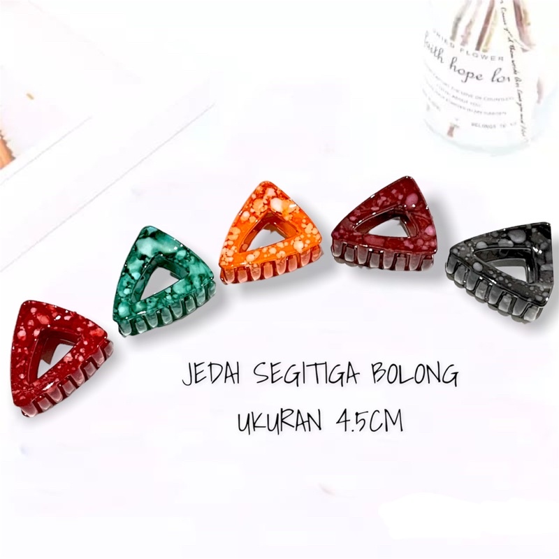 Jedai Impor 4.5cm Jepit Rambut Salon Bolong Segitiga Jepitan Poni Hair Claw Clips