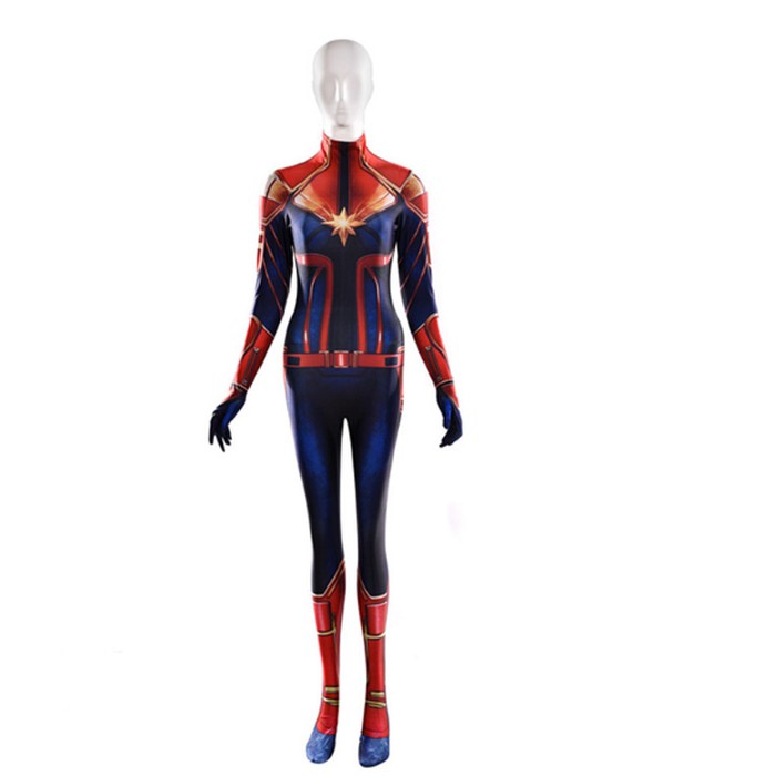 kostum captain marvel carol danvers zentai costume superhero cosplay