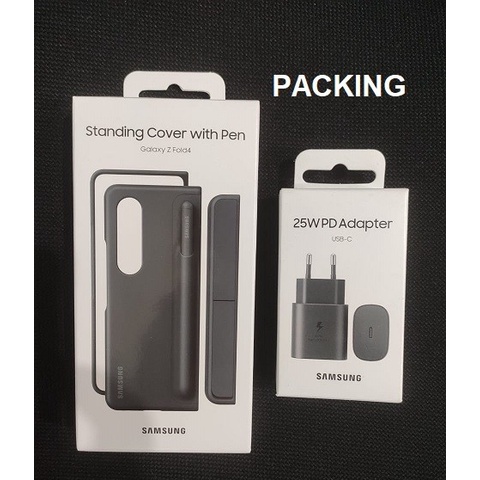 Bundling Samsung Z Fold4 5G Standing Cover with Pen + 25W Adapter ori