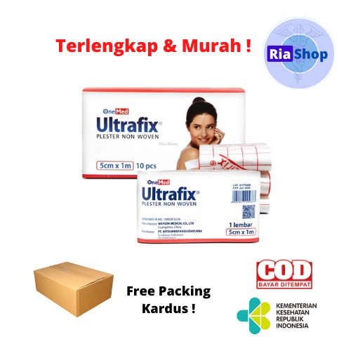 ULTRAFIX ( 5 CM x 1 M ) 10 PCS - ONEMED | PLESTER PENUTUP LUKA | PLESTER ULTRAFIX | PLESTER ONEMED