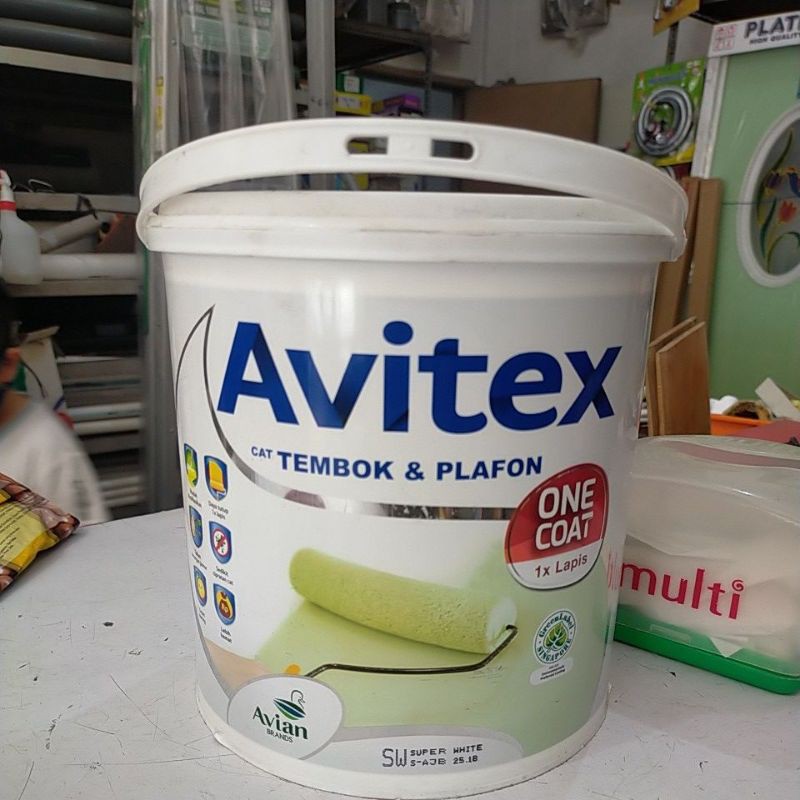 Cat tembok 1 lapis one Coat. avitex one Coat galon