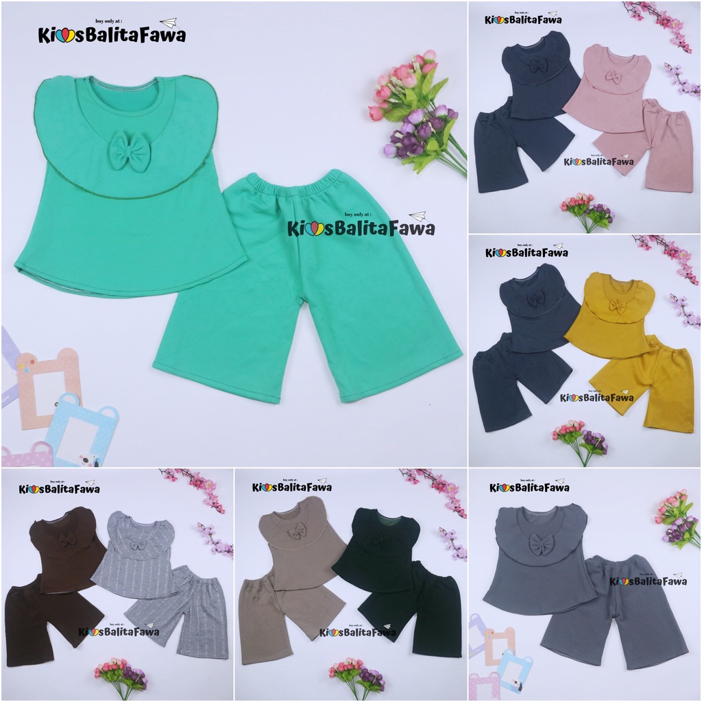 (POLOS) Setelan Intana Anak uk 1-4 Tahun / Set Bawahan Kulot Anak Perempuan Import Atasan Model Dress