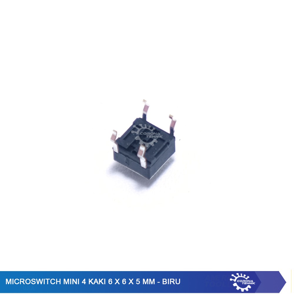 Biru Microswitch Mini 4 Kaki 6 x 6 x 5 mm