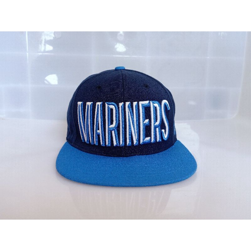 Topi Second Original Import branded MLB Biru Snapback Mariners