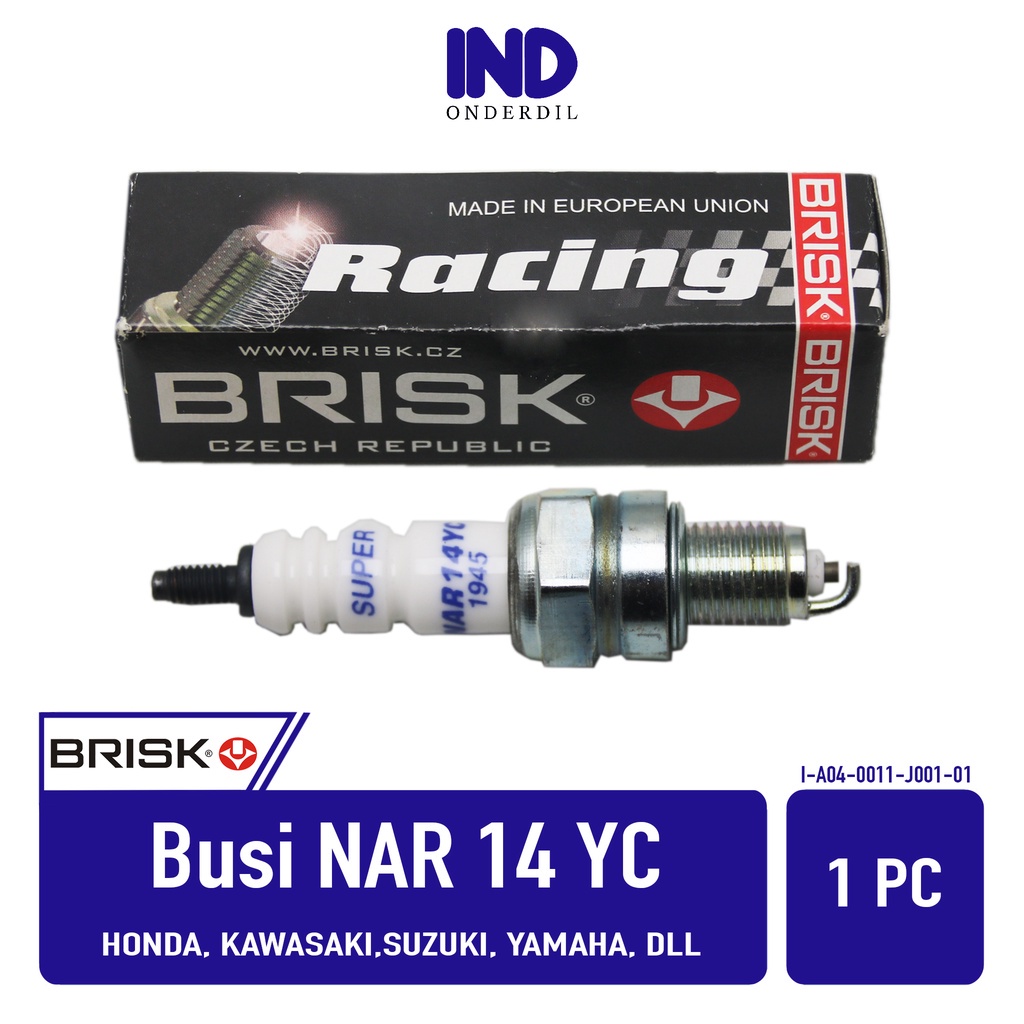 Busi Motor Copper-Kuper Racing Brisk NAR14YC-NAR 14YC-14 YC Grand &amp; Supra Lama-Fit-X 100 &amp; Revo Lama &amp; Shogun 110-New-125 &amp; Jupiter Lama-Z-FI-Z1 &amp; Mio