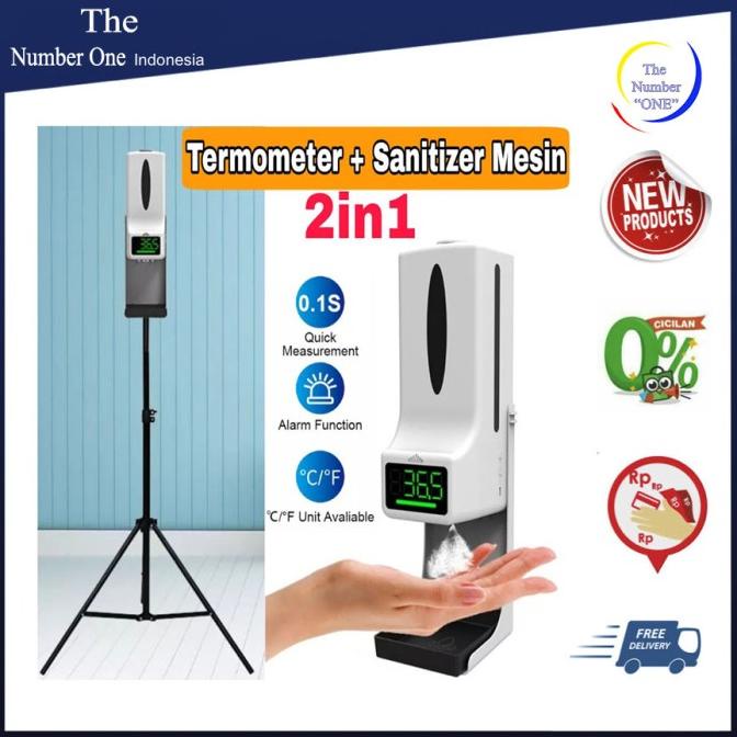 K9 2 in 1 Thermometer Sensor Soap Dispenser Disenfectan Hand Sanitizer