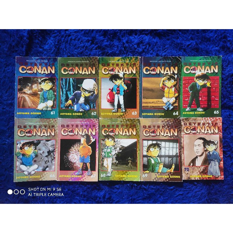 paket komik detektif conan 61-70 aoyama gosho