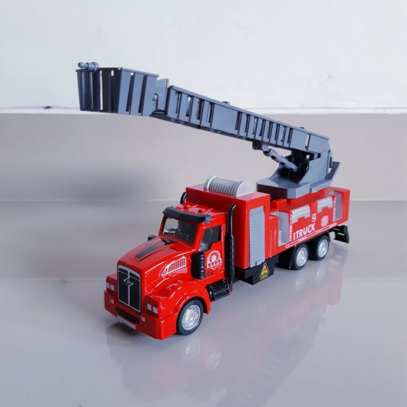 Diecast Truck Pemadam Kebakaran Alloy - Mainan Miniatur Mobil Truk