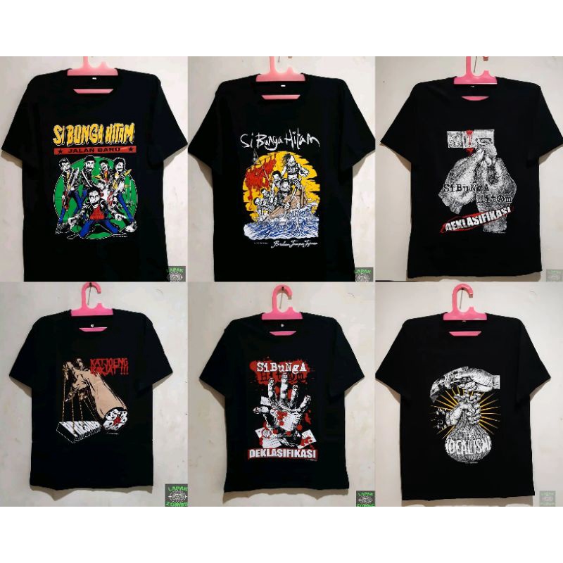 KAOS BAND PUNK SI BUNGA HITAM