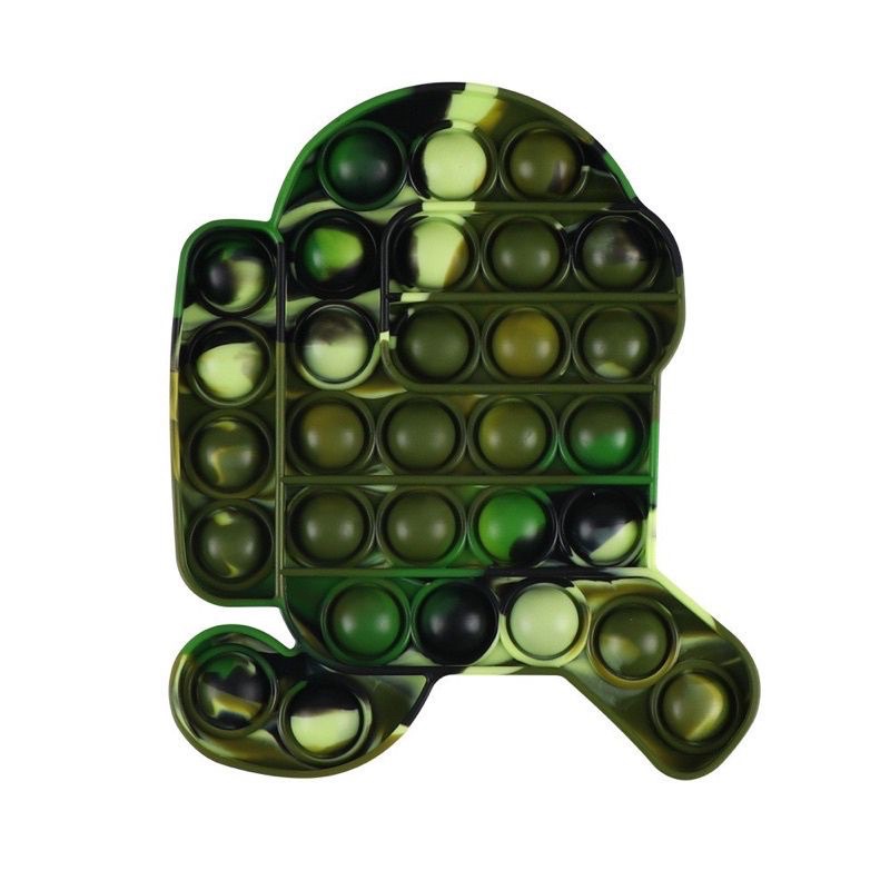 DELUNASHOP/ Pop it Tebal fidget/Mainan popit Mainan anak anti stress pop it rainbow jumbo tetris pop it-Among Army