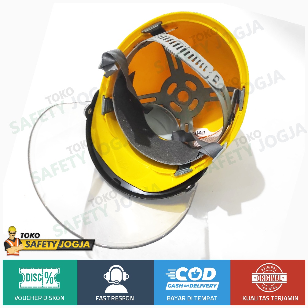 HELM FACESHIELD APD SAFETY PROYEK POLYCARBONACE COATING SNI