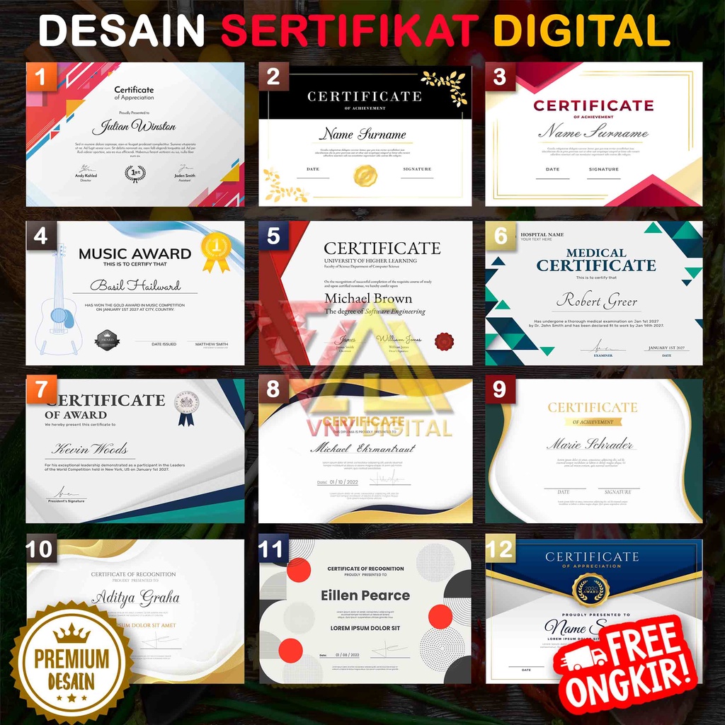 DESAIN SERTIFIKAT | SERTIFIKAT KURSUS | SERTIFIKAT SEMINAR | SERTIFIKAT WEBINAR