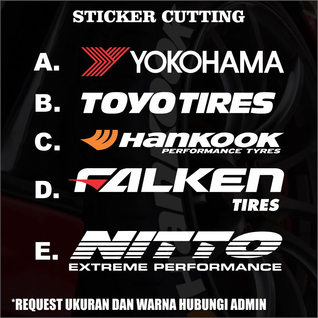 Sticker Cutting Sponsor Ban Yokohama,Dunlop,Bridgestone DLL