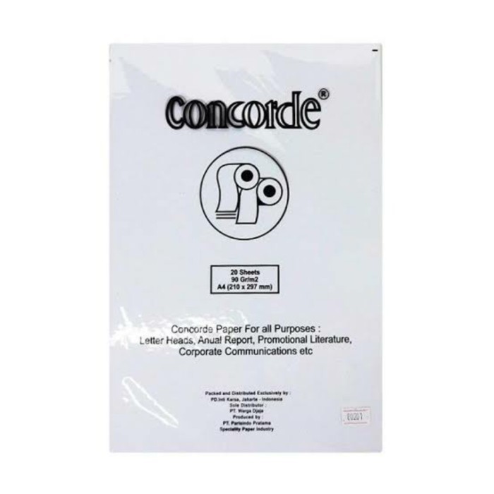 

KERTAS CONCORDE A4 90GR 20 LEMBAR