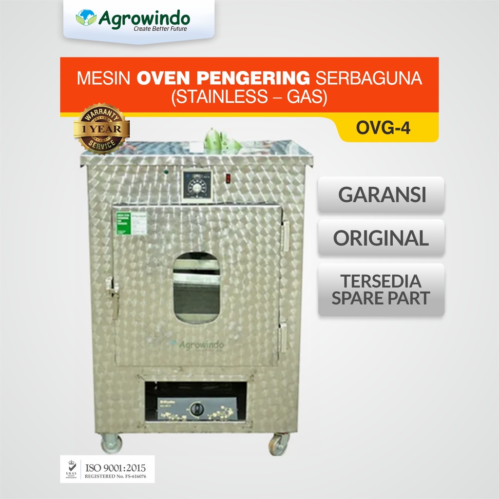 Maksindo Mesin Oven Pengering Serbaguna Stainless Gas AGR-OVG4SS