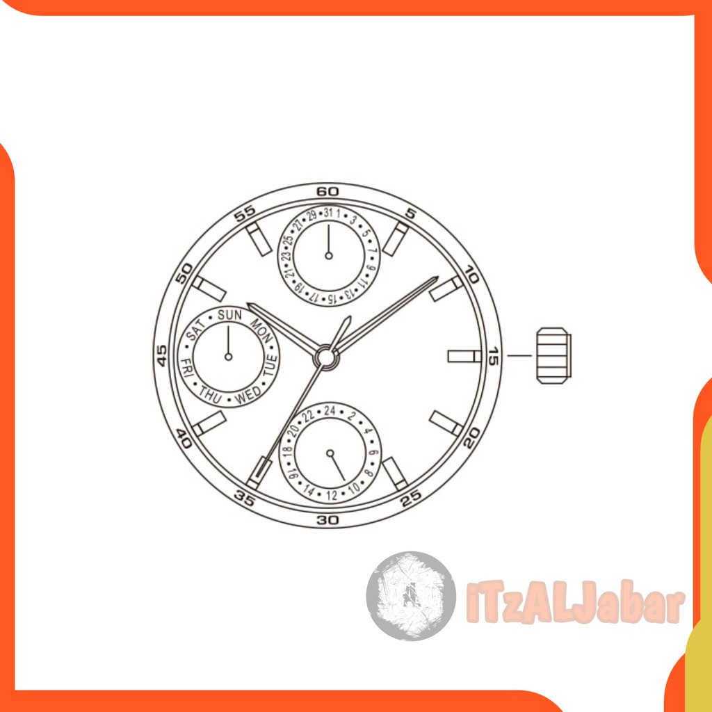 Miyota 6p27 Mesin jam tangan miyota 6p27 Original Movement