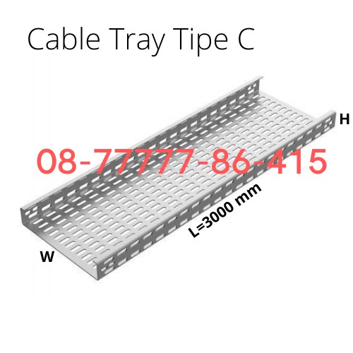 Jual Kabel Cable Tray Tipe C Elektro Galvanis Powder Coating Hotdip 2mm
