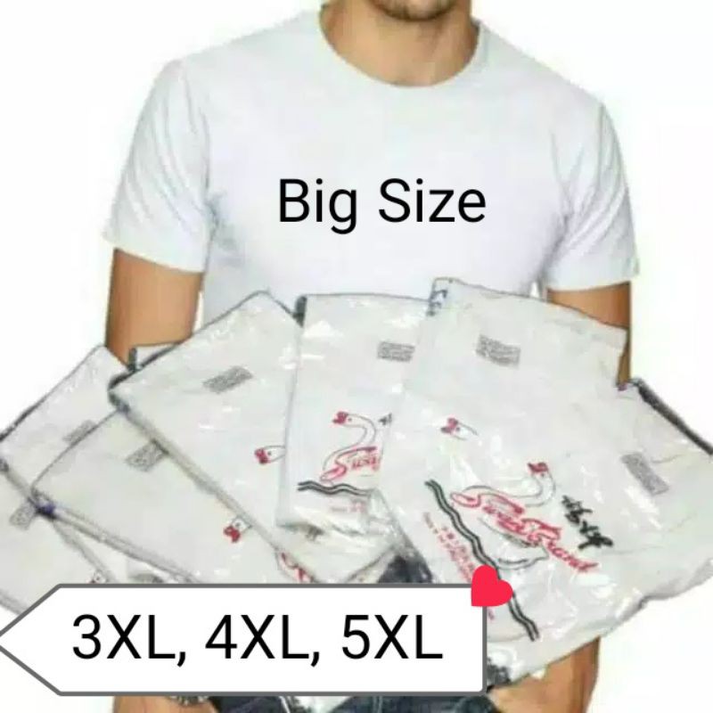 Kaos Dalam Pria Oblong Lengan Pendek Big Size Swan Brand