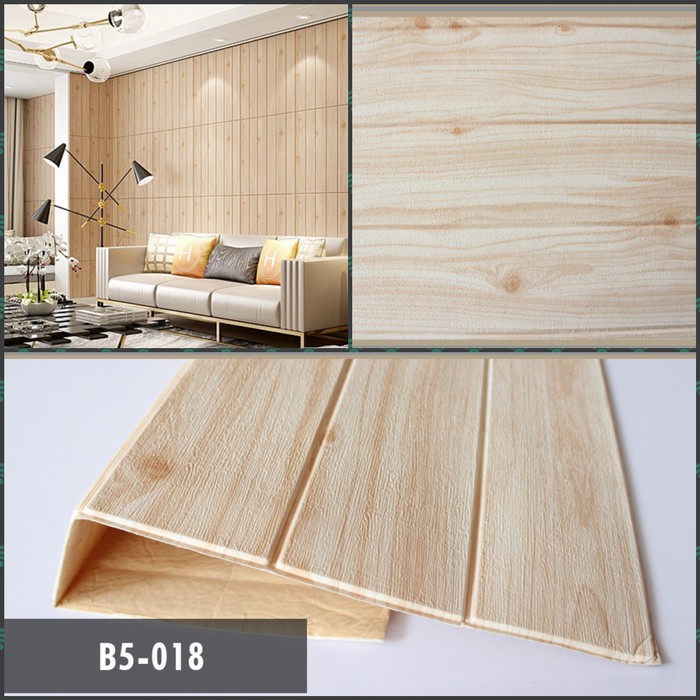 Wallpaper Dinding Foam 3D Kecil Motif Kayu / walpaper dinding Foam DD511 [1KG=26PCS]