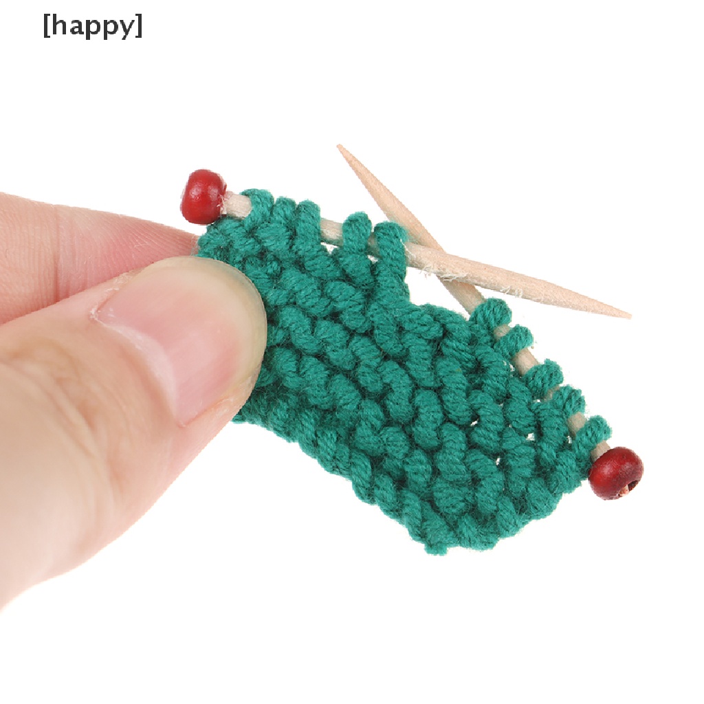 Ha Miniatur Topi Kupluk Rajut Aksesoris Rumah Boneka 1: 12