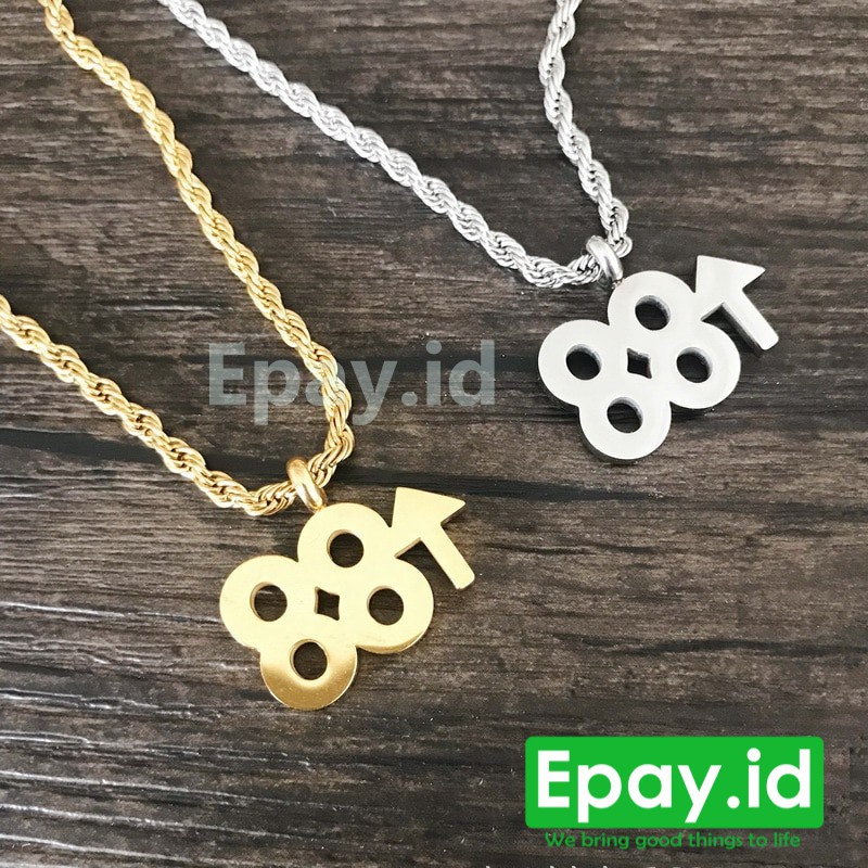 Kalung 88Rising Rich Chigga Brian Rich 88 Rising Titanium Necklace Hip Hop Rapper