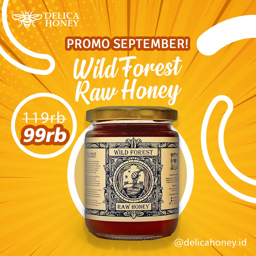 

Wild Forest Raw Honey 250 gram | Delica Honey | Madu Mentah Hutan Liar 100% Murni & Organik