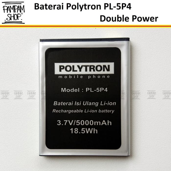 Baterai Polytron W3430 Crystal 2 II PL-5P4 PL5P4 Double Power Original Batre Batrai Handphone