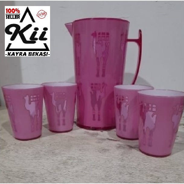 Teko Mika Motif Unta Set 5pcs - Teko Beranak T8812 -Water Jug KarakteR