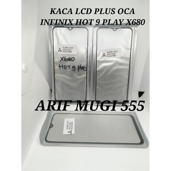 Kaca LCD Kaca Depan Kaca Touchscreen Infinix Hot 9 Play X680 Plus oca Original