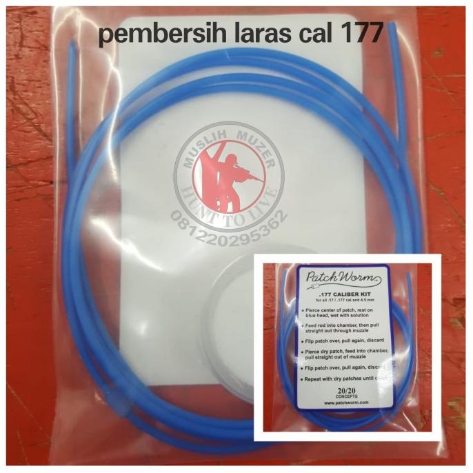 Patch worm kit pembersih laras cal 177