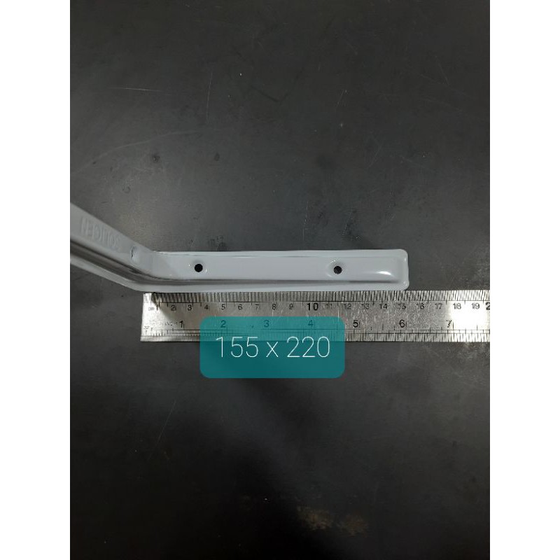 Siku rak L 155 x 220 Putih / Shelf Bracket White Harga per Pcs (F647)