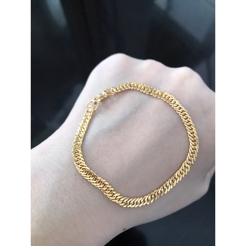 Gelang tangan susun sirih emas asli kadar 300