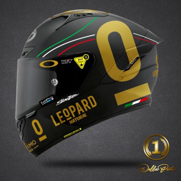 STIKER HELM KYT LEOPARD FULL SET~HITAM~GOLD~WHITE TERMURAH
